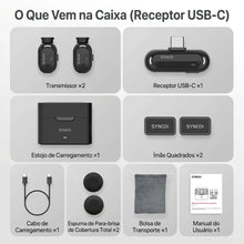 Carregar imagem no visualizador da galeria, Microfone Lapela Sem Fio Bluetooth, Cancelamento de Ruído Magnético
