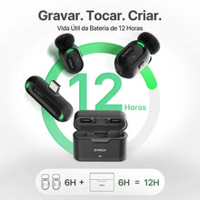 Carregar imagem no visualizador da galeria, Microfone Lapela Sem Fio Bluetooth, Cancelamento de Ruído Magnético