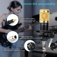 Carregar imagem no visualizador da galeria, Microfone Condensador, Kit Microfone Condensador com Placa de Som e Braço Articulado