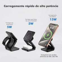 Carregar imagem no visualizador da galeria, Carregador Magnético 3 em 1 Dobrável 25W