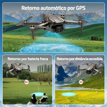 Carregar imagem no visualizador da galeria, DLI-Air One Pro – Drone Profissional 4K Dual Camera, FPV WiFi, GPS, Retorno Automático, Dobrável, 2 Baterias, Controle Remoto
